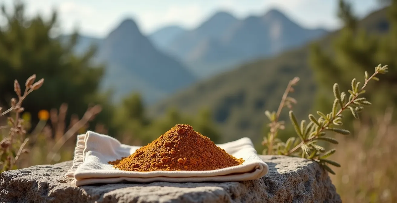 Coca de Trampó vor malerischer Bergkulisse der Serra de Tramuntana