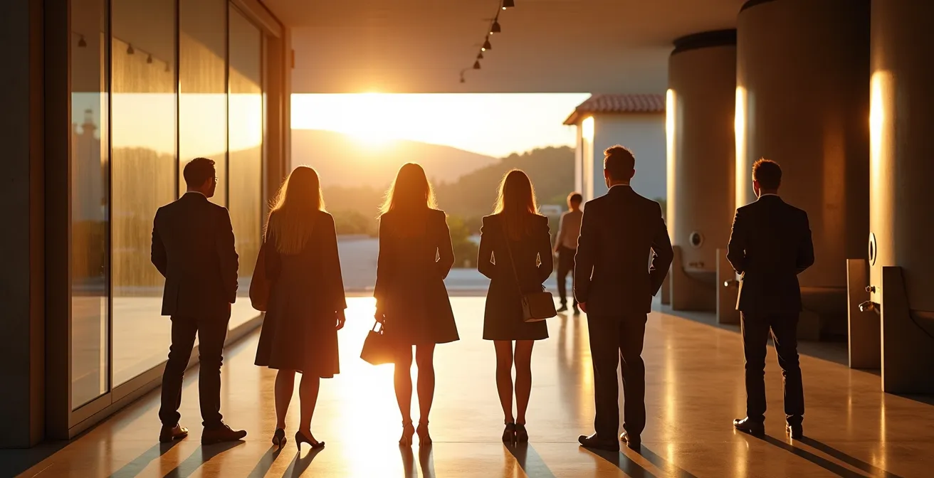 Zeitgenössische Weinarchitektur mit mediterranen Elementen auf Mallorca