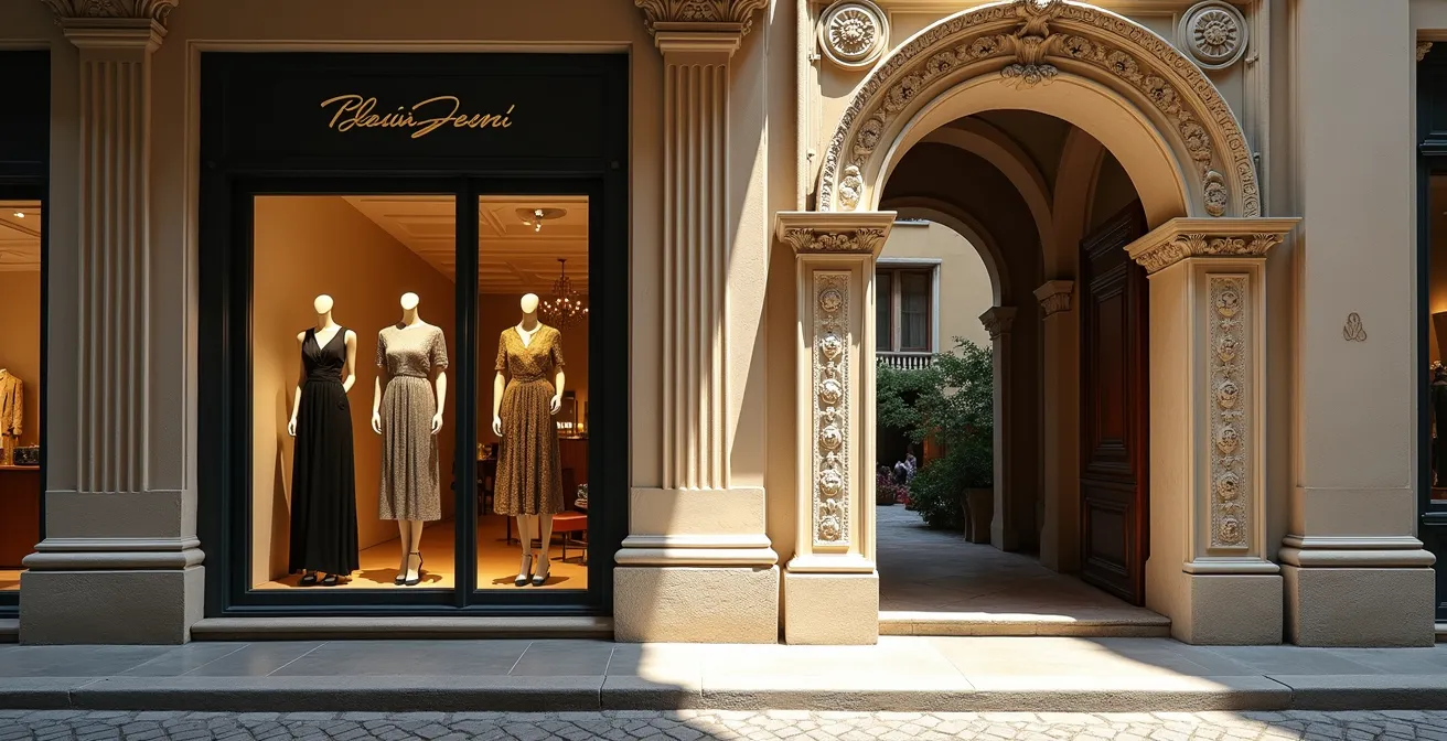 Elegante Einkaufsstraße Passeig del Born mit historischen Gebäuden und versteckten Innenhöfen